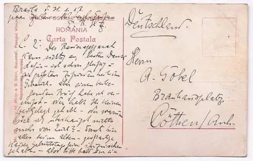 AK Romania, No. 30. Postkarte, ca. 1913, gebraucht, gut, rumänischer Mann