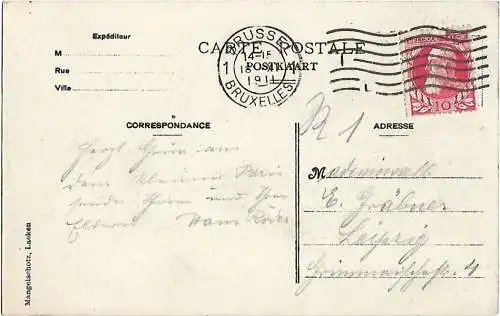 AK Laeken. Pont ayant relie les proprietes royales. ca. 1911, Postkarte