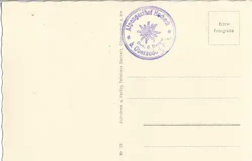 AK Alpengasthof Hecheck bei Oberaudorf. ca. 1913, Postkarte. Serien Nr, ca. 1913