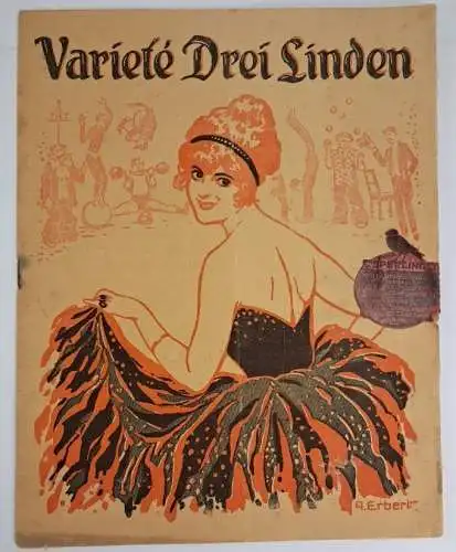Heft: Variete Drei Linden, Leipziger Variete-Zeitung 3. Jahrgang Nummer 3, 1922
