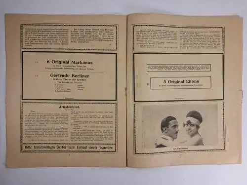 Heft: Variete Drei Linden, Leipziger Variete-Zeitung 3. Jahrgang Nummer 3, 1922