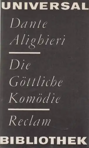 Buch: Die Göttliche Komödie. Alighieri, Dante, RUB, 1975, Reclam, gebraucht, gut