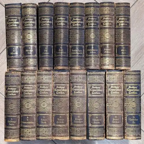 Buch: Brockhaus Konversations-Lexikon in sechzehn Bänden, 1893, 16 Bände