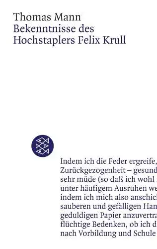 Buch: Bekenntnisse des Hochstaplers Felix Krull, Mann, Thomas, 2002, Fischer