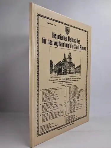 Buch Historischer Heimatatlas für das Vogtland und die Stadt Plauen, Pohle, 1990