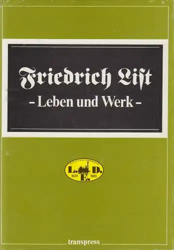 Buch: Friedrich List, Rehbein, Elfriede, Günter Fabiunke u.a. 1989