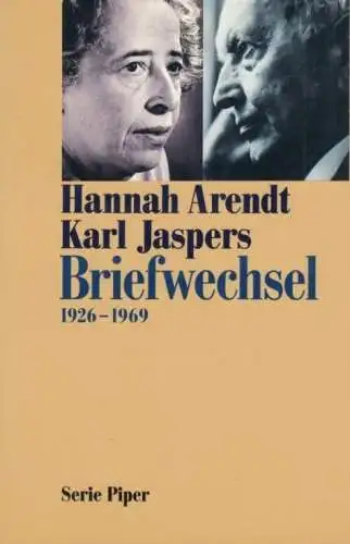 Buch: Briefwechsel 1926 - 1969, Arendt, Hannah / Jaspers, Karl. 1993, Piper