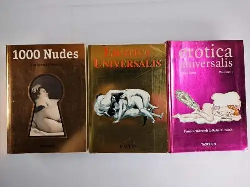 3 Bücher Erotik: Erotica Universalis Volume I + II / 1000 Nudes, Taschen Verlag