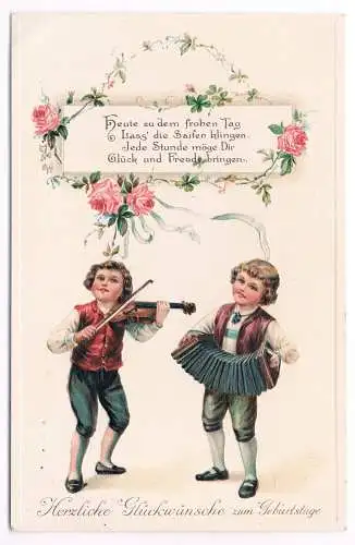 AK Herzliche Glückwünsche zum Geburtstage. Postkarte, ca. 1915, gebraucht, gut