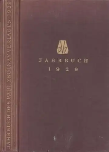 Buch: Jahrbuch Paul Zsolnay Verlag 1929. 1929, Paul Zsolnay Verlag