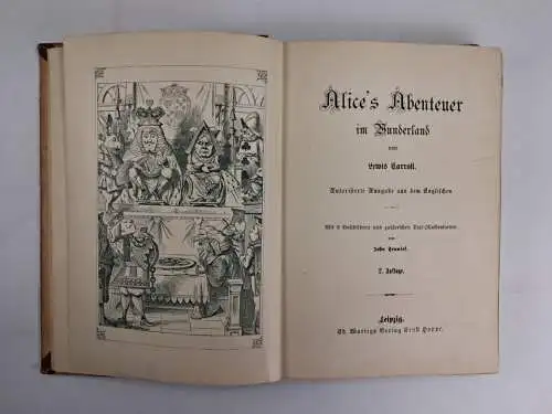 Buch: Alice's Abenteuer im Wunderland, Carroll, Lewis. 1889, Eduard Wartigs Vlg.