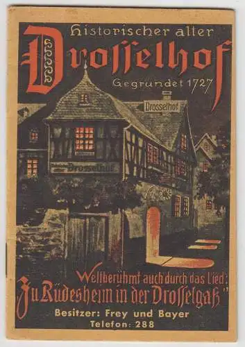 Heft: Historischer alter Drosselhof, Frey & Bayer, Eugen Straub, Mainz