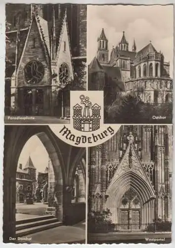 AK Magdeburg, ca. 1956, Gebr. Garloff, ungelaufen, gebraucht, gut