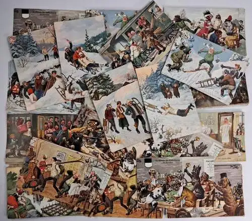 Lot: ca. 60 illustrierte Postkarten, Adolf Klauß & Co. Leipzig, ungelaufen