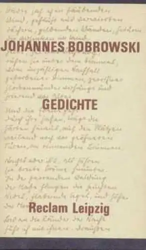Buch: Gedichte, Bobrowski, Johannes. 1990, Reclam-Verlag, gebraucht, gut