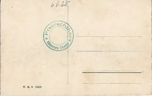 AK Edmundsklamm. Festung. Böhm. Schweiz. ca. 1925, Postkarte. Serien Nr