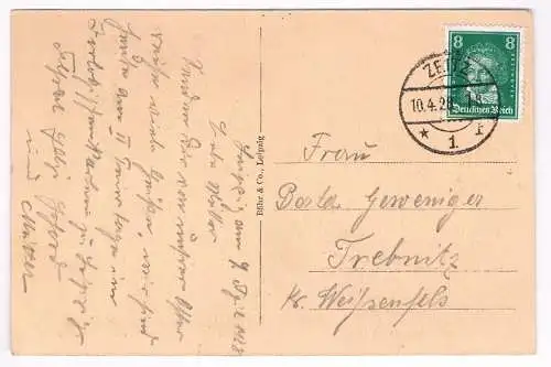 AK Zoologischer Garten, Leipzig, Schimpansen-Familie, Postkarte, ca. 1928, Bähr