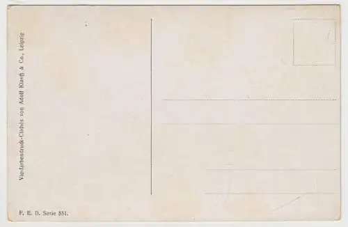 AK Obacht! Bahn frei! Illustrierte Postkarte von O. Braun, Adolf Klauß & Co.
