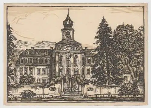 AK Das Gohliser Schlösschen, H. Dörffel, 1938, Postkarte, Leipzig, Ansichtskarte