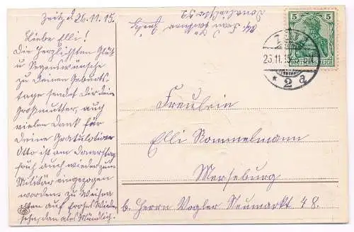AK Herzlichen Glückwunsch zum Geburtstage. Postkarte, ca. 1915, gebraucht, gut