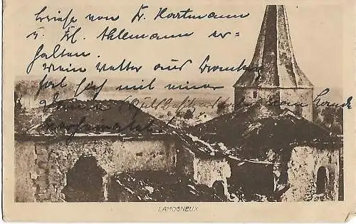 AK Lamogneux. ca. 1917, gebraucht, gut