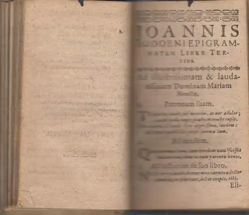 Buch: Epigrammatum Joannis Owen Cambro-Britanni, 3 Teile, 1622, Schüreri