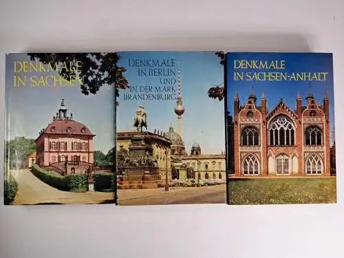 3 Bücher Denkmale in Sachsen / Sachsen-Anhalt / Berlin und in Brandenburg