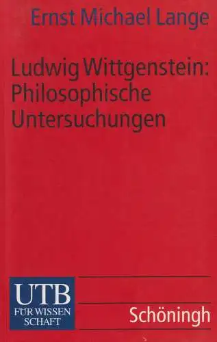 Buch: Ludwig Wittgenstein: Philosophische Untersuchungen, Lange, Ernst Michael