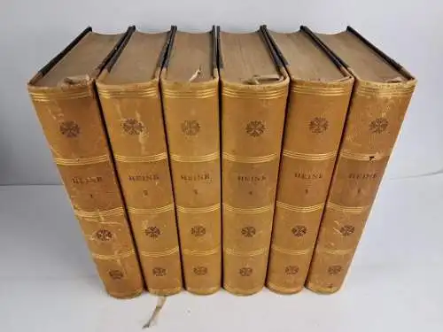 Buch: Heinrich Heine -Gesammelte Werke in sechs Bänden, Aufbau, um 1955, 6 Bände