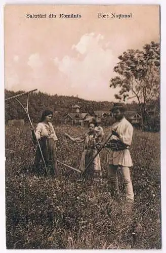 AK Salutari din Romania. Port National. Postkarte, gebraucht, gut, ungela 314952