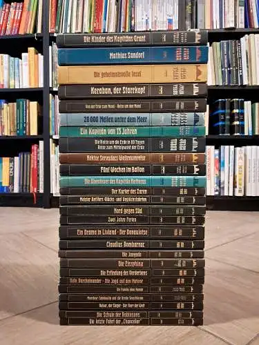 27 Bücher Jules Verne, Verlag Neues Leben, 27 Bände, Gesamtausgabe ohne Band 28