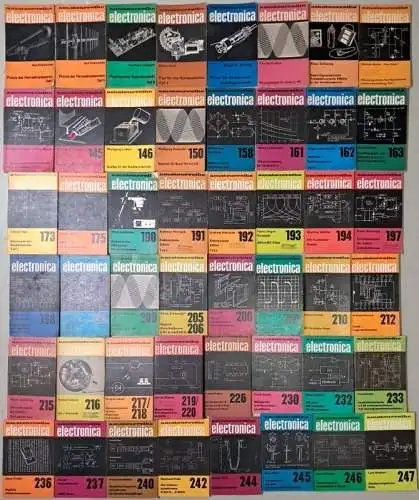 48 Hefte Amateurreihe electronica, Deutscher Militärverlag, Electrotechnik, DDR