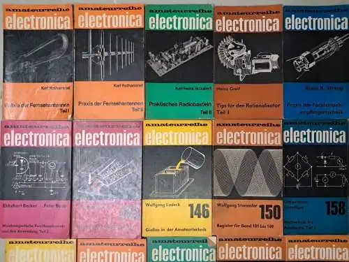 48 Hefte Amateurreihe electronica, Deutscher Militärverlag, Electrotechnik, DDR