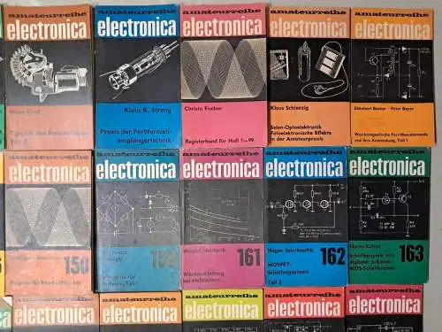48 Hefte Amateurreihe electronica, Deutscher Militärverlag, Electrotechnik, DDR
