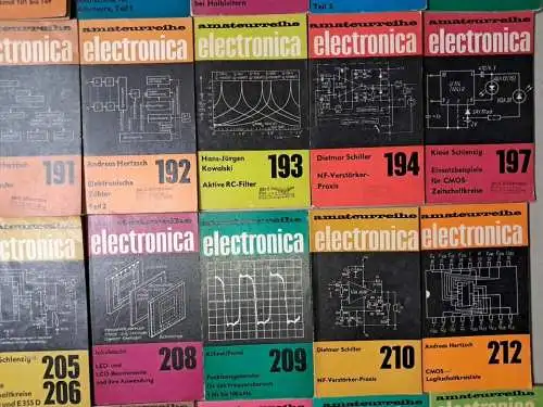 48 Hefte Amateurreihe electronica, Deutscher Militärverlag, Electrotechnik, DDR