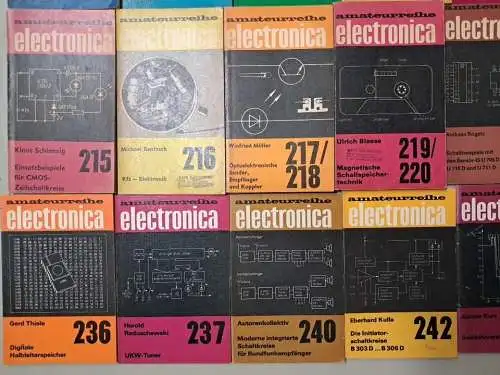 48 Hefte Amateurreihe electronica, Deutscher Militärverlag, Electrotechnik, DDR