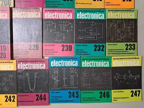 48 Hefte Amateurreihe electronica, Deutscher Militärverlag, Electrotechnik, DDR