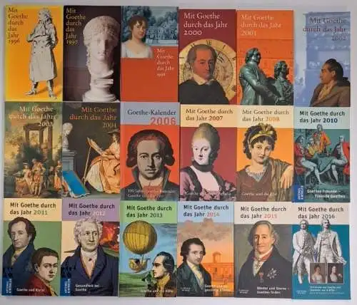 18 Bücher Mit Goethe durch das Jahr 1996-1998, 2000-2004, 2006-2008, 2010-2016