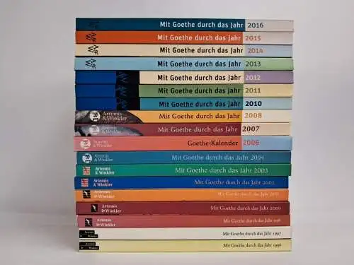 18 Bücher Mit Goethe durch das Jahr 1996-1998, 2000-2004, 2006-2008, 2010-2016
