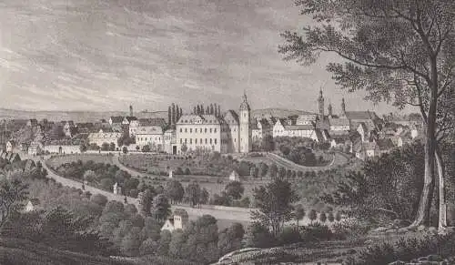 Lithografie: Eisenberg, 1836, Eduard Pietzsch & Comp, Grafik, Saxonia, Ansicht