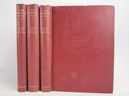 Buch: The Forsyte Saga I-III, John Galsworthy, Bernhard Tauchnitz, 3 Bände