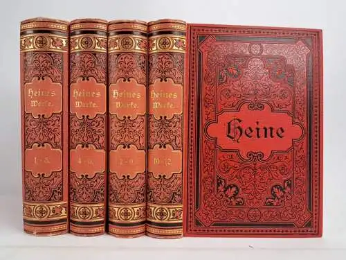 Buch: Heinrich Heines sämtliche Werke in zwölf Bänden, Max Hesse, 12 in 4 Bänden
