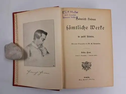 Buch: Heinrich Heines sämtliche Werke in zwölf Bänden, Max Hesse, 12 in 4 Bänden