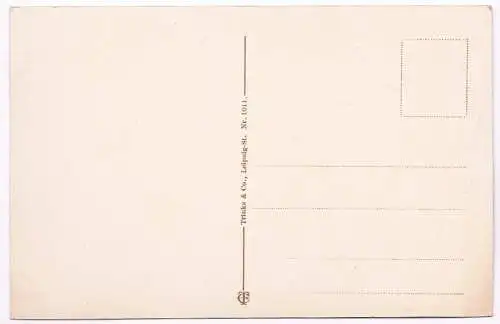 AK Leipzig. Südfriedhof - Krematorium. Rückseite mit Urnenhain. Postkarte