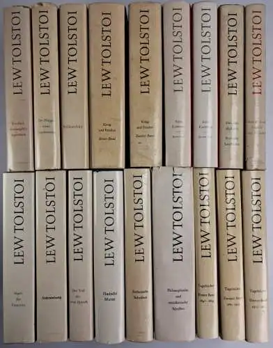 Buch: Lew Tolstoi - Gesammelte Werke in zwanzig Bänden, 18 Bände! ohne Briefe