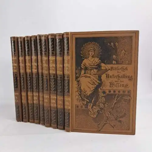 9 von 13 Bänden Bibliothek der Unterhaltung und des Wissens 1894, Union