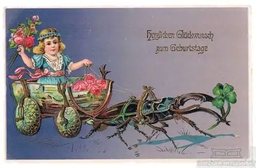 AK Herzlichen Glückwunsch zum Geburtstage, Postkarte. Geburstagskarte