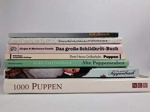 7 Bücher Puppen: Das große Schildkröt-Buch; 1000 Puppen; Das große Puppenbuch...