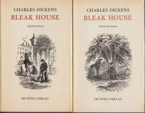 Buch: Bleak House, Dickens, Charles. 2 Bände, 1973, Insel-Verlag, gebraucht, gut
