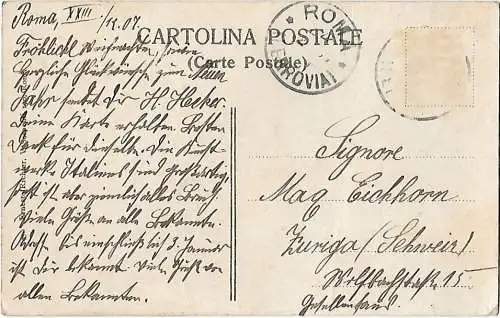 AK Roma. S.S. Pio X ed i Giardini vaticani ca. 1907, Postkarte. Ca. 1907